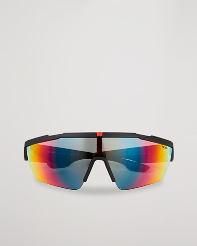 Herr | Fyrkantiga solglasögon | Prada Linea Rossa | 0PS 03XS Sunglasses Blue/Red Mirror Lens