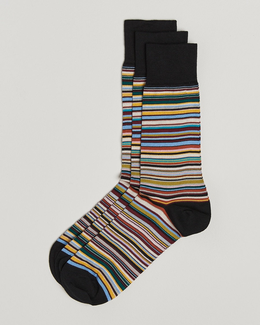 Paul Smith 3-Pack Sock Multistripe – Flerfärgad