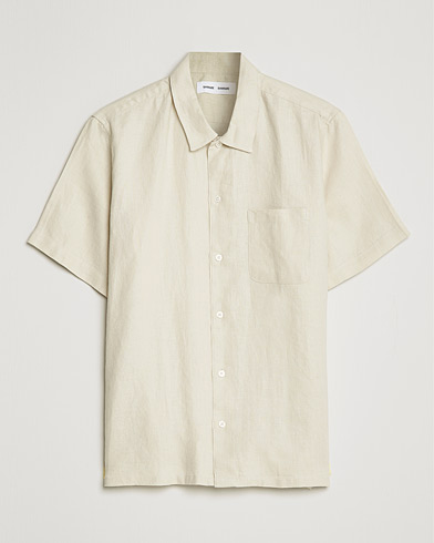 Herr | Linneavdelningen | Samsøe & Samsøe | Avan Linen Short Sleeve Shirt Oatmeal
