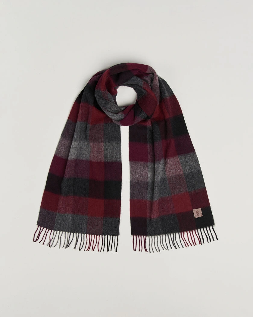 Amanda Christensen Amanda ChristensenWool Block Check ScarfWine/Black – Röd