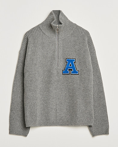Herr | Axel Arigato | Axel Arigato | Team Half Zip Sweater Grey