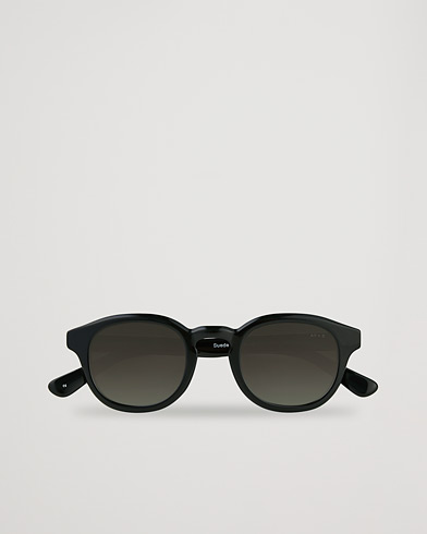 Herr | D-formade solglasögon | James Ay | Suede Sunglasses Black