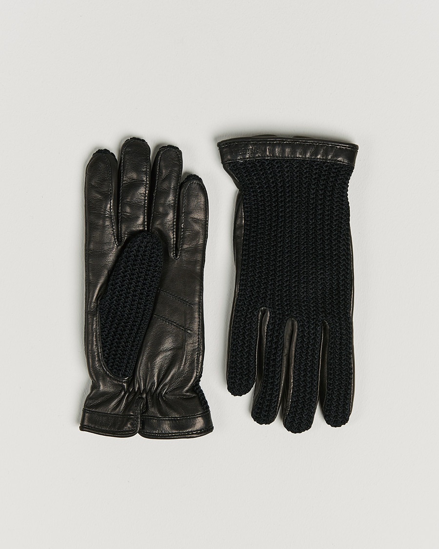 Hestra Adam Crochet Wool Lined Glove Black – Svart