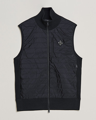 Herr |  | J.Lindeberg | Becket Knitted Hybrid Zip Vest Black