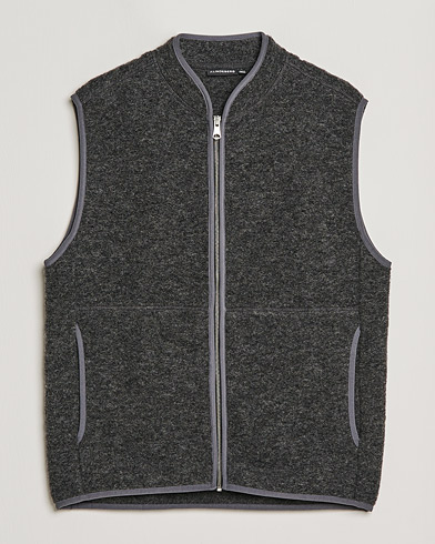 Herr |  | J.Lindeberg | Duncan Wool Fleece Vest Grey Melange