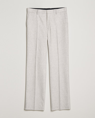 Herr | Flanellbyxor | J.Lindeberg | Ranon Carded Wool Flannel Trousers Micro Chip