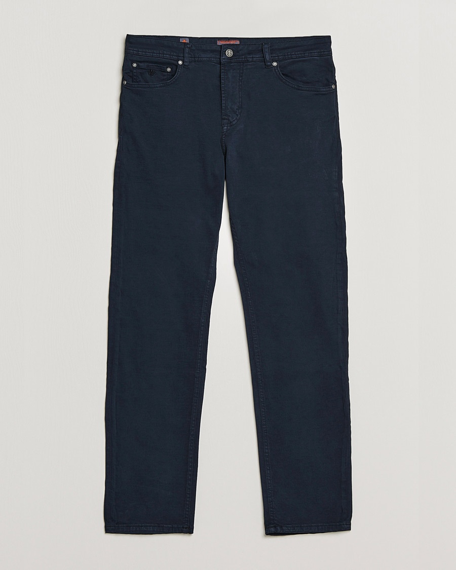 Herr | | Morris | James Brushed Chinos Navy