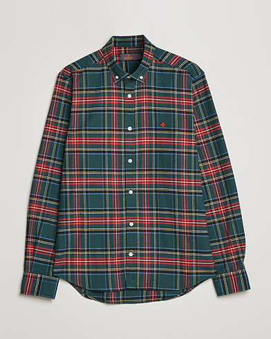 Herr | Casual | Morris | Brushed Flannel Checked Shirt Multi