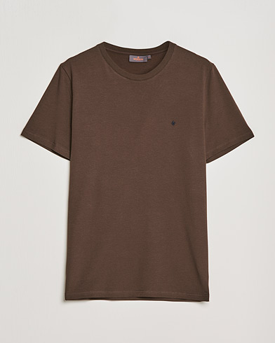 Herr | T-Shirts | Morris | James Crew Neck T-shirt Dark Brown