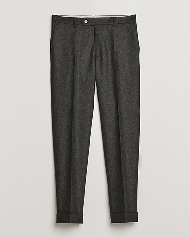 Herr | Byxor | Morris Heritage | Jack Flannel Suit Trousers Green