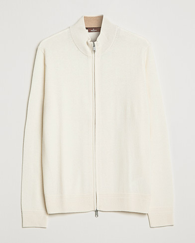 Herr | Zip-tröjor | Morris Heritage | Dalton Wool/Cashmere Full Zip  Off White