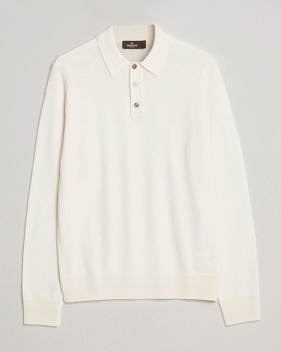 Herr | Tröjor | Morris Heritage | Dalton Wool/Cashmere Polo Off White