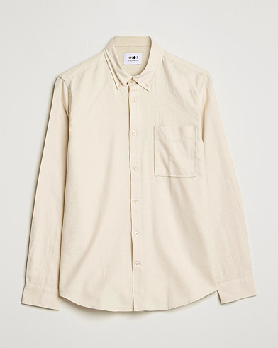 Herr | Flanellskjortor | NN07 | Arne Brushed Flannel Shirt Ecru