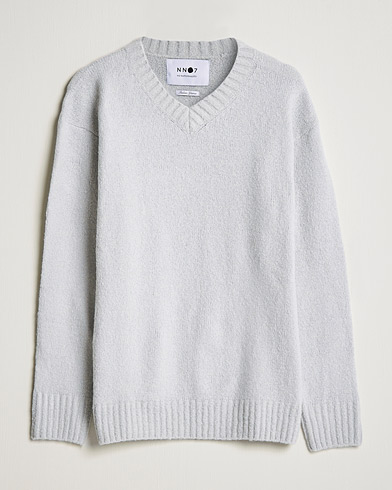 Herr | Pullover V-ringade | NN07 | Grayson Knitted V-Neck Sweater Light Grey