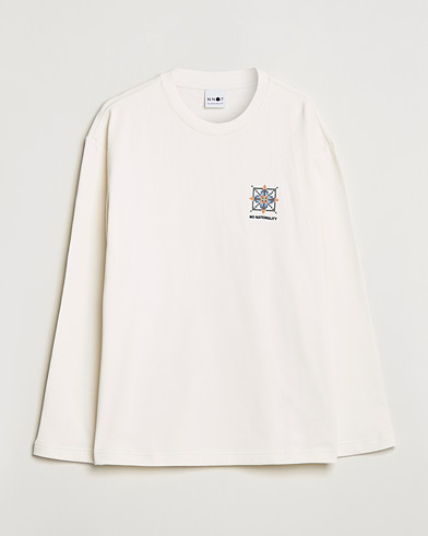 Herr | Långärmade t-shirts | NN07 | Alan Heavy Logo Long Sleeve T-Shirt Off White