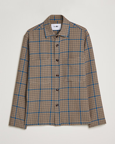 Herr | Skjortjackor | NN07 | Frode Checked Overshirt Brown/Cobolt Blue