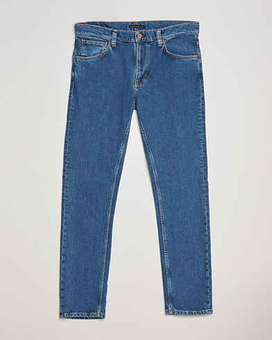 Herr | Nudie Jeans | Nudie Jeans | Lean Dean Organic Jeans Plain Stone Blue