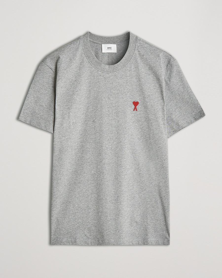 Herr | | AMI | Heart Logo T-Shirt Heather Grey