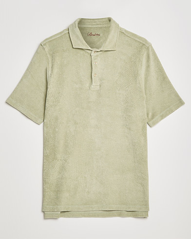Herr |  | Stenströms | Towelling Cotton Poloshirt Olive