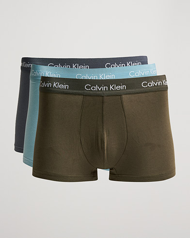 Herr | Underkläder | Calvin Klein | Cotton Stretch 3-Pack Low Rise Trunk Grey/Light Grey/Olive