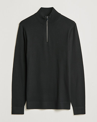 Herr |  | Calvin Klein | Superior Wool Half Zip Sweater Black