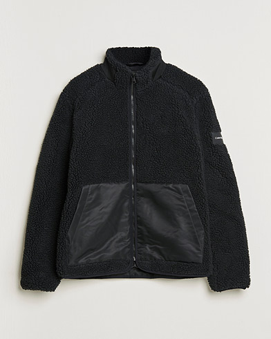 Herr | Fleecetröjor | Calvin Klein | Teddy Full Zip Sweater Black
