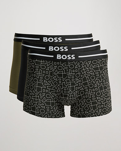 Herr | Wardrobe basics | BOSS | 3-Pack Boxer Trunk Green/Multi/Black