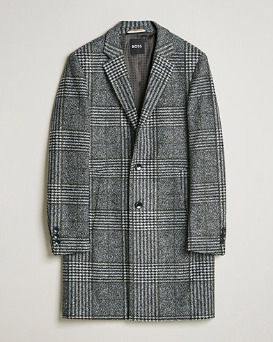 Herr |  | BOSS | Hyde Wool Checked Coat Black/Grey