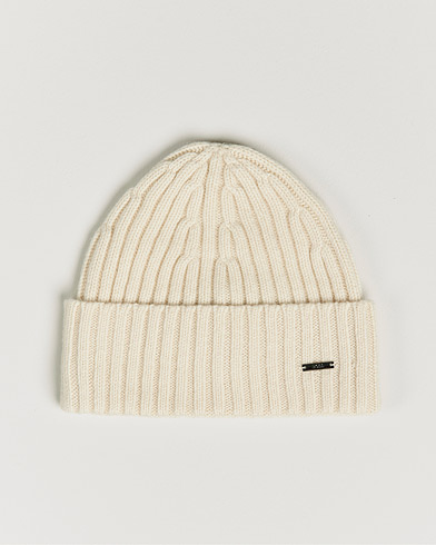 Herr |  | BOSS | Lino Cable Knitted Beanie Open White