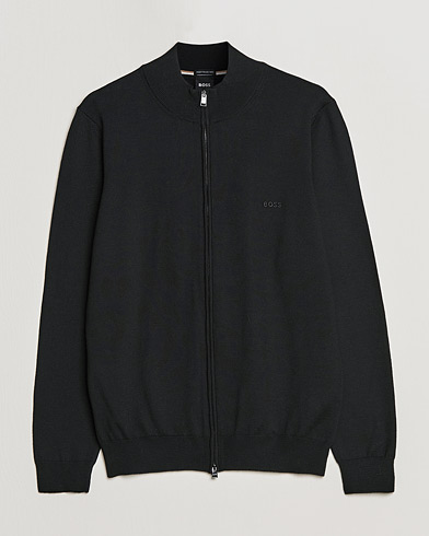 Herr | Zip-tröjor | BOSS | Balonso Full Zip Sweater Black