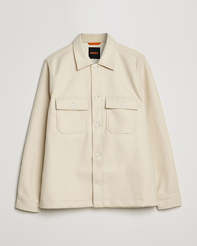 Herr | Skjortjackor | BOSS Casual | Lovvo Pocket Overshirt Open White