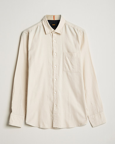 Herr | Flanellskjortor | BOSS Casual | Relegant Flannel Shirt Open White