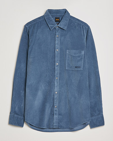 Herr | Manchesterskjortor | BOSS Casual | Relegant Corduroy Shirt Bright Blue