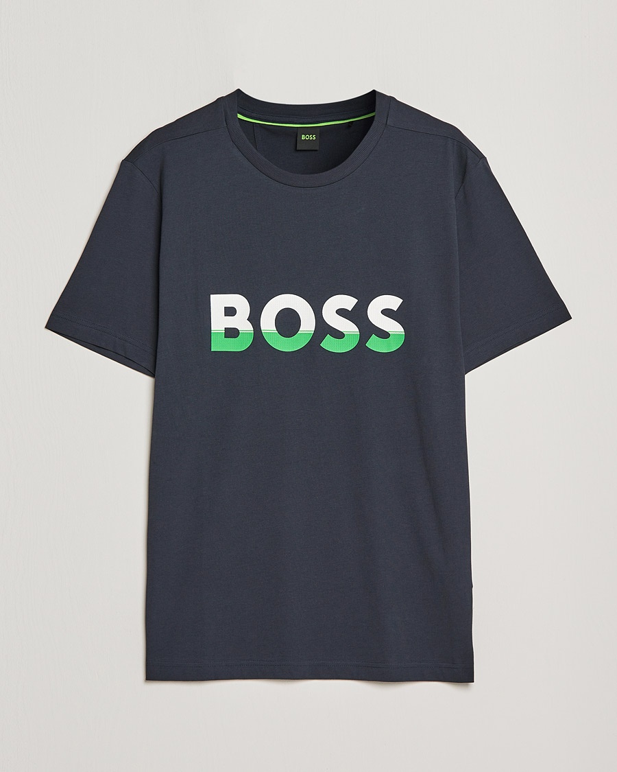 Herr | | BOSS Athleisure | Logo Crew Neck T-Shirt Dark Blue