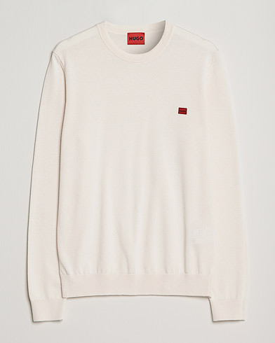 Herr | Stickade tröjor | HUGO | San Cassius Knitted Sweater Natural
