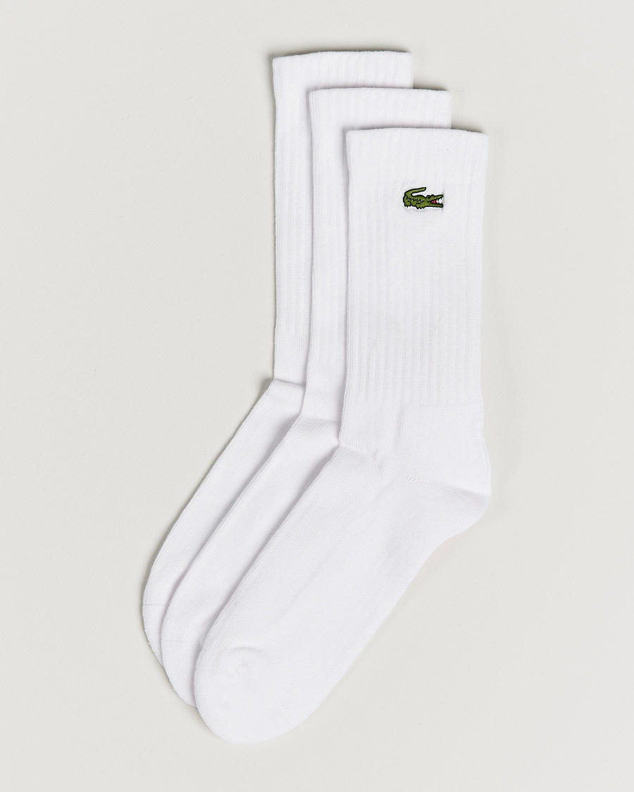 Lacoste Sport 3-Pack Sport Socks White – Vit