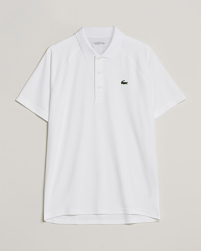 Herr | Pikéer | Lacoste Sport | Performance Ribbed Collar Polo White