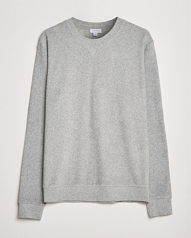 Herr | Sunspel | Sunspel | Towelling Sweatshirts Grey Melange