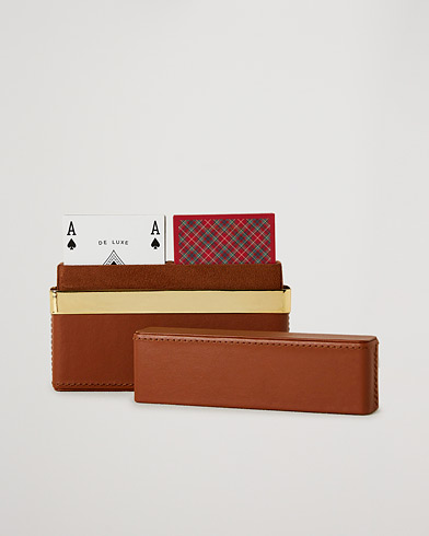 Herr |  | Ralph Lauren Home | Westover Leather Playing Cards Set Brown