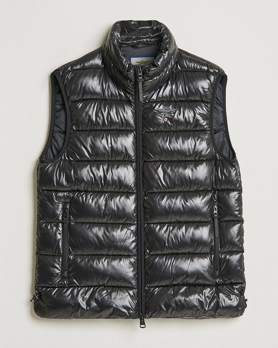 Herr | | Aeronautica Militare | Padded Gilet Jet Black