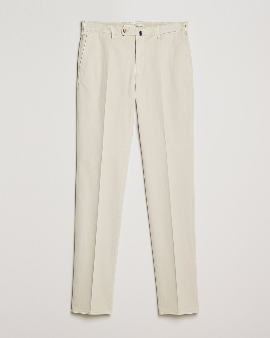 Herr | | Incotex | Regular Fit Cotton Stretch Chinos Light Beige