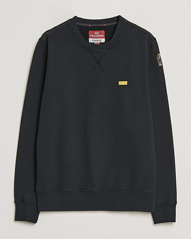 Herr | Sweatshirts | Parajumpers | Basic Cotton Fleece Sweatshirt Black
