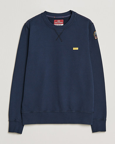 Herr | Sweatshirts | Parajumpers | Basic Cotton Fleece Sweatshirt Navy