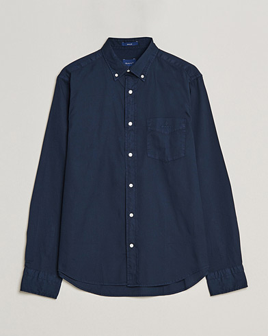 Herr | Oxfordskjortor | GANT | Regular Fit Garment Dyed Oxford Shirt Evening Blue