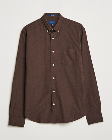 Herr |  | GANT | Regular Fit Flannel Shirt Rich Brown