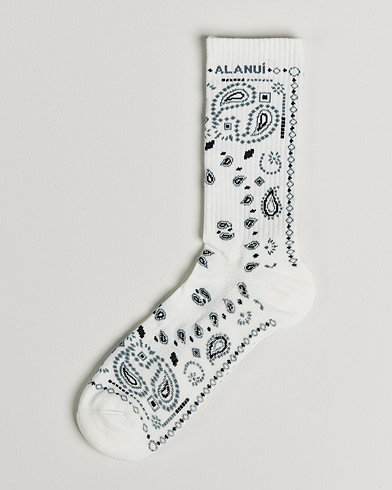 Herr | Luxury Brands | Alanui | Bandana Printed Socks White