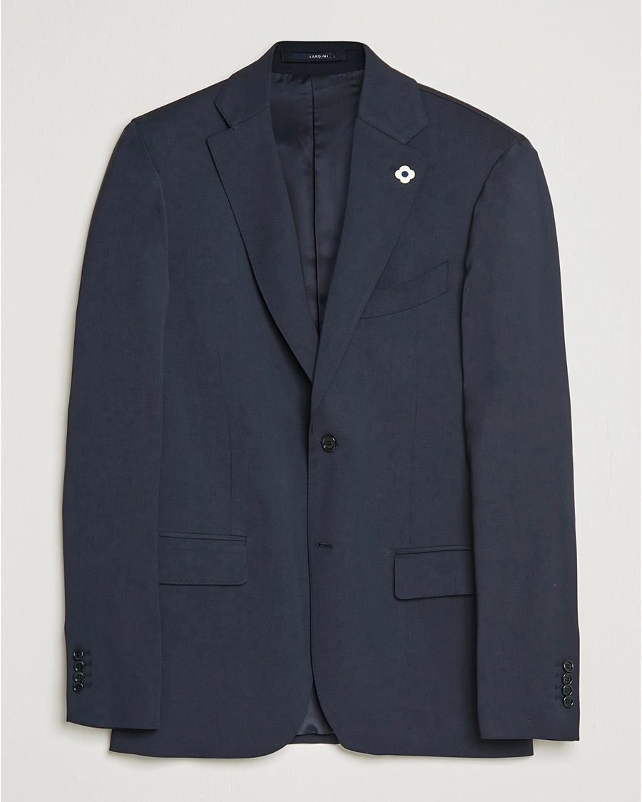 Lardini Two Button Wool Blazer Navy – Blå