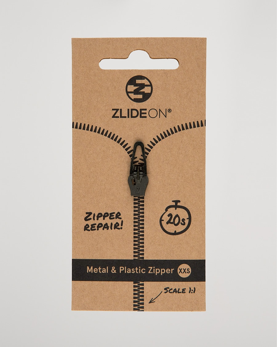 ZlideOn Normal Plastic & Metal Zipper Black XXS – Svart