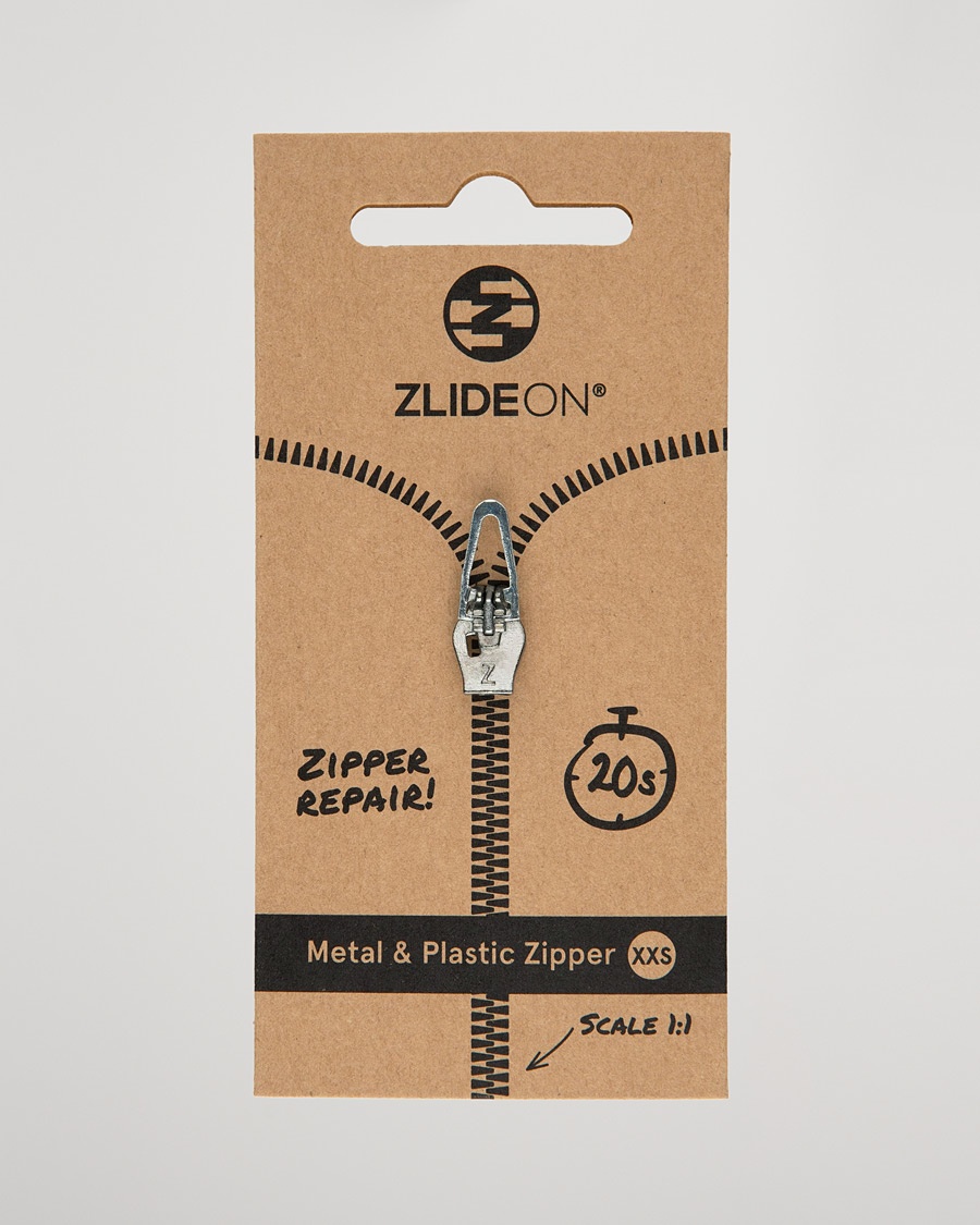 ZlideOn Normal Plastic & Metal Zipper Silver XXS – Silver