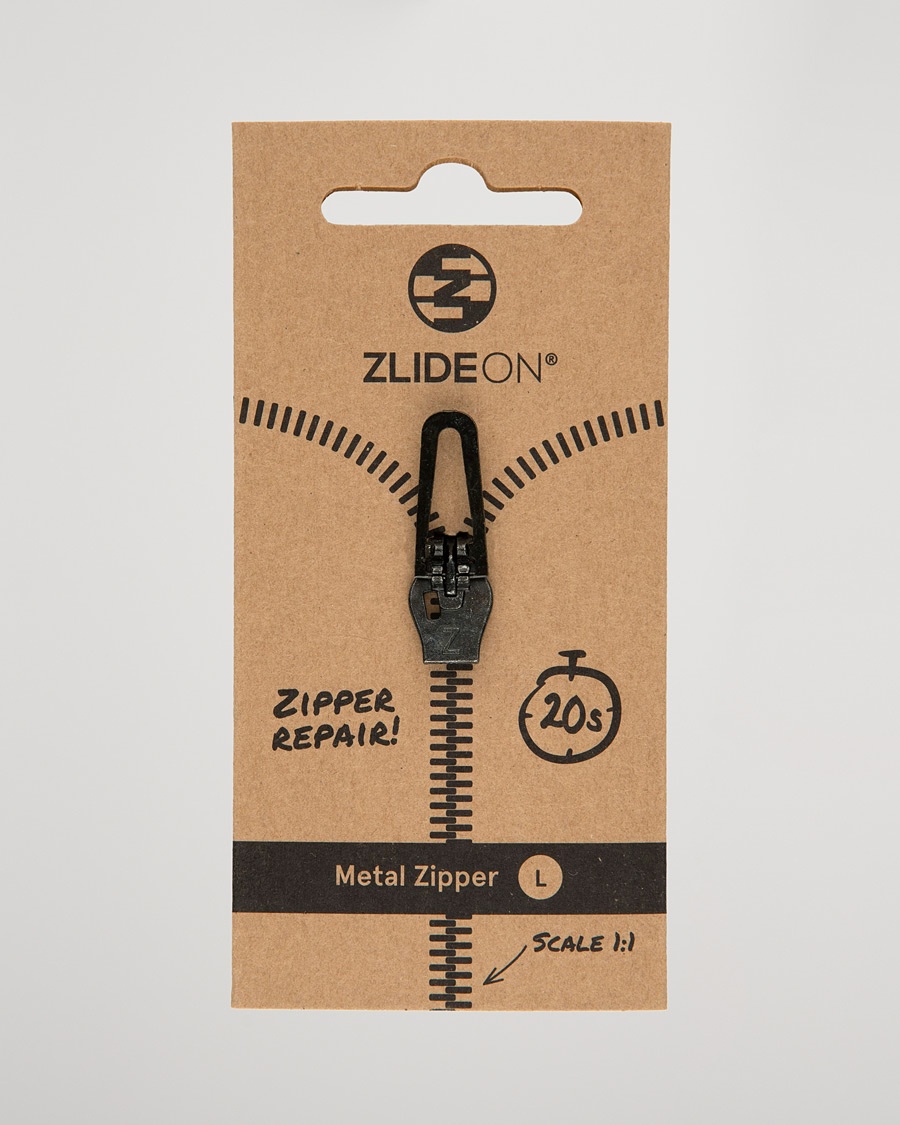 ZlideOn Normal Metal Zipper Black L – Svart